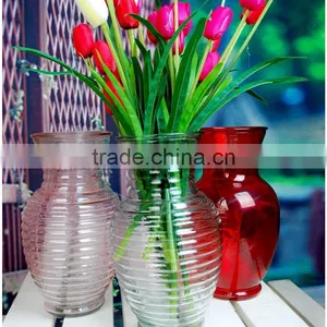 Cheap Wholesale Color Drum Belly Glass Vases thumbnail-1
