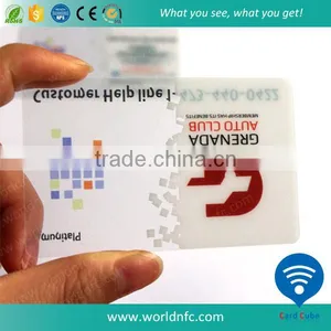 Plastic PVC Business ID Card Printing - ISO Card - Transparent Translucent Business Cards thumbnail-2