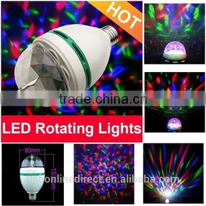 Fashionable 3W E27 RGB Led Crystal Magic Ball Light Led Rotating Lamp thumbnail-2