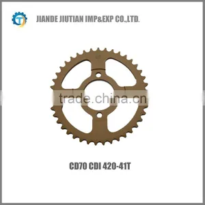 CD70 CDI 420 41T Pakistan Market Motorcycle Sprocket Colorful Design thumbnail-1