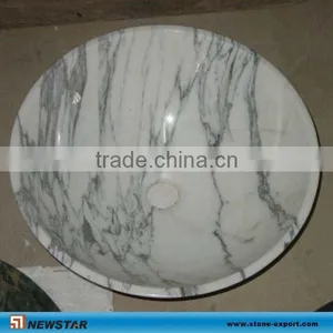 White Marble Wash Basin thumbnail-1