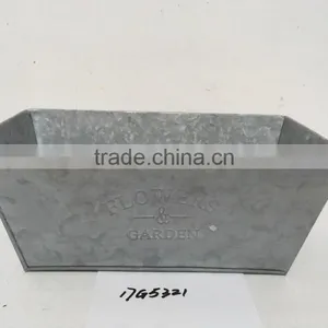 Cheap Wholesale Retro Metal Good Design Coconut Outdoor Square Planter Big Flower Pots With Flowers thumbnail-5
