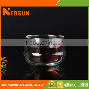 High Quality Clear Double Wall Glass Cup thumbnail-1