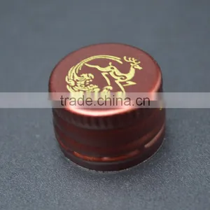Red Aluminum Cap Twist off Wine Bottle Cap for Whiskey thumbnail-1