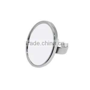 Wholesale Cheap Fashion Silver Color Stainless Steel Sublimation Rings For Women With Customize Photos thumbnail-2