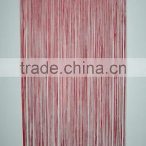 Flocked Mesh Top With Noodles Red String Curtain thumbnail-2
