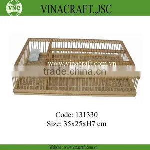 Bamboo Tool Basket With Four Dividers thumbnail-1