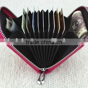 Cy278 Genuine Leather Card Holder Slim Wallet Card Wallet Double Organ Card Package Gift Card Holder thumbnail-4