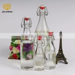 Swing Top Lid Glass Water Bottle Sports Bottle thumbnail-1