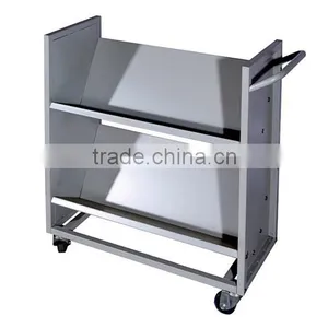 Steel Book Cart Book Carrier Book Conveyor With Wheels V-shape Bookend thumbnail-2