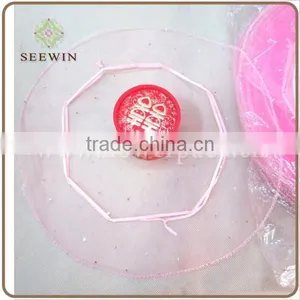 Sheer Colorful Round Organza Pouchs thumbnail-1