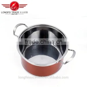 Factory Stocked Colorful Cheap Stainless Steel Soup Cooking Pot Set thumbnail-5
