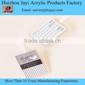 Crystal Clear Acrylic Wedding Luggage Tag Wholesale thumbnail-3