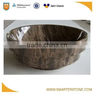 Coffee Brown Marble Basin Sink for Bathroom thumbnail-1