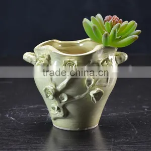 Factory Ceramic Handmade Flower Pot for Garden Plant Decoration thumbnail-3