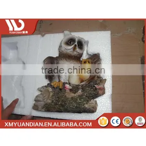 China Manufacturer Art Work Owl Resin Craft Solar Garden Led Park Light thumbnail-6