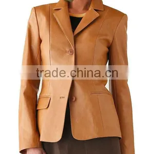 Ladies Leather Blazer thumbnail-1