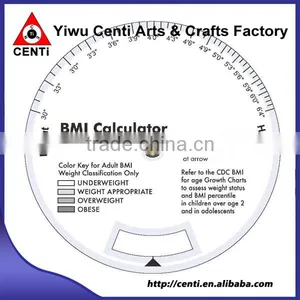Custom Imprinted White Gloss Vinyl Plastic 3 Wheel BMI Calculator thumbnail-4