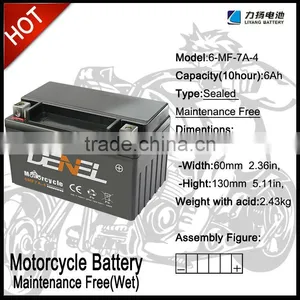 MF6V4B Car Lead Acid Motorcycle Battery 6V4Ah Battery thumbnail-1