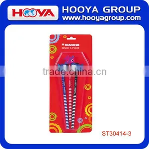 Lovely Poplar Wood Round School HB Pencil With Eraser of Animal Shape 3pcs/blister Card thumbnail-4