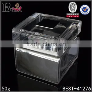 50g Square Double Wall Plastic Empty Cream Jars High Grade Cream Jar thumbnail-1