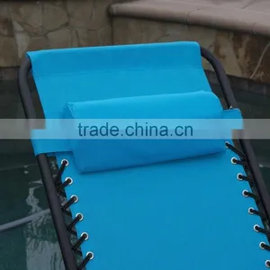 2 Pack Patio Pool Sky Blue Adjustable Folding Anti Gravity Lounge Chair thumbnail-3