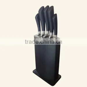 5 Pieces Stainless Steel Chef Knife Set With Wooden Block thumbnail-1