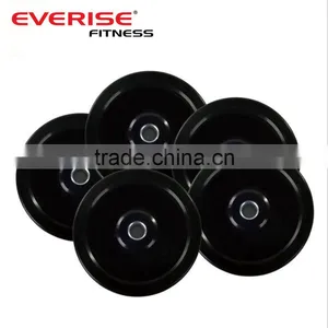 Gymnastics Black Solid Rubber Bumper Plate thumbnail-3