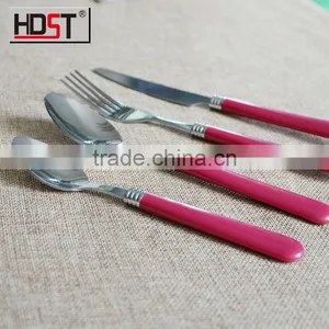 Promotional Hot Selling Vibrant Color Plastic Handle Low Price Flatware for Dinner thumbnail-1