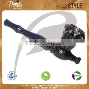 Low Cost Natural Ebony Wood Smoking Pipe Selling at .com thumbnail-1
