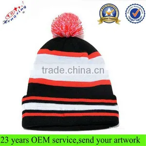 Pattern Custom Free Knitting Knitted Pom Funny Beanie Hat thumbnail-1