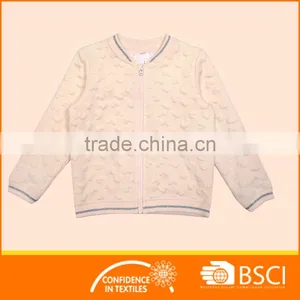 Without Hood Zip up Heart Jacquard Design Kid Jacket thumbnail-1