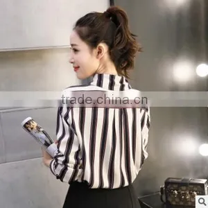 F20045B Long Sleeve Lady Bodycon Blouse thumbnail-2