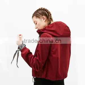 Top Sale Waterproof Nylon Jacket With Hood Breathable Womens Coats thumbnail-3