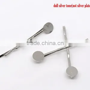 Jewelry Supplies Accessories Hottest Silver Tone Bobby W /Glue Pad Pins Hair Clips Findings thumbnail-2