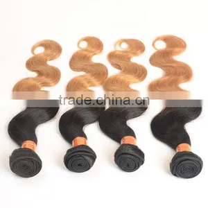 Wholease 1b/27 Color Sew in Human Hair Weave Ombre Hair , Brazilian Hair thumbnail-2