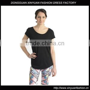 Women O Neck Cotton T Shirt Ladies Oure Black Loose T-Shirts thumbnail-1
