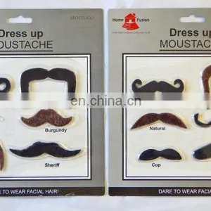 Assorted Dressing Up Fancy Dress Fake Beard Moustache Stag Party Self Adhesive MH2204 thumbnail-1