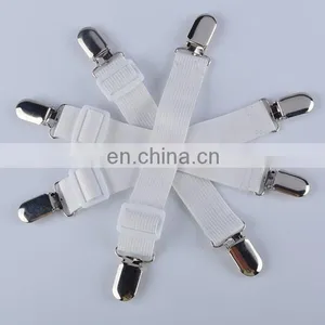 4-Piece Adjustable Bed Corner Holder Elastic Suspenders Clips thumbnail-5