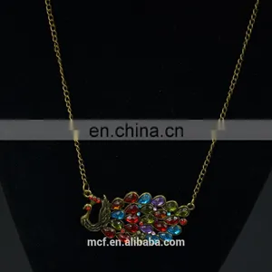Latest Design Fashion Crystal Pendant Gemstone Necklace MCB-0051 thumbnail-3