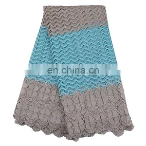 New Arrival African Lace Fabrics High Quality Cord Guipure Lace Fabric Women Nigerian Water Soluble Lace Fabric With Beads thumbnail-2