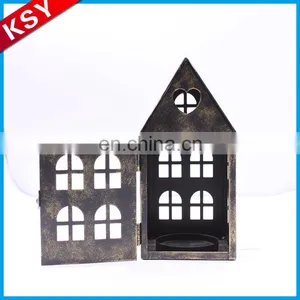 Professional Manufacturer Wholesale Decorative Black Metal Flower Candle Lantern Holder thumbnail-3