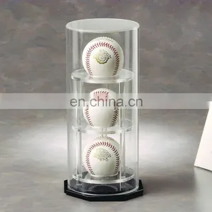 Single Baseball/Hockey Puck /Single Bobblehead Acrylic Display Circle Case thumbnail-3