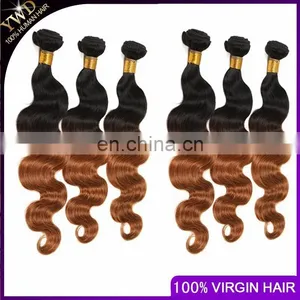 Cheap Price 100% Remy Body Wave New Hair 3 Bundles/lot Two Tone Ombre T1b-30 Brazilian Human Hair thumbnail-5