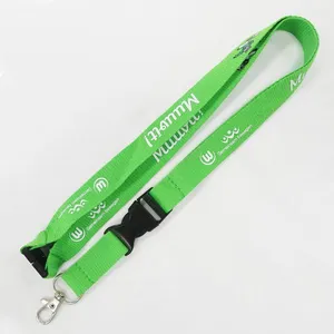 Silkscreen Printing Dye Sublimation Custom Recycled PET material Strap Eco-friendly Lanyard thumbnail-1