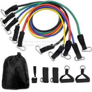 Hot Fashion Exercise Resistance Workout Fitness Band 5 Level Latex Tubes Set thumbnail-1