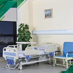 AG-BMS001C High Performance Durable Frame 6-rank Al-alloy Handrails Four Functions Hospital Beds for Sale thumbnail-1