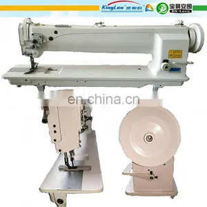 Long Arm Heavy Duty Flat Bed Double Needle Walking Foot Industrial Sewing Machine thumbnail-1