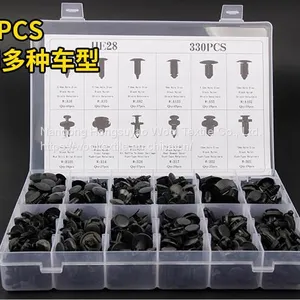 White Plastic Push Fasteners Car Nylon Fasteners Clips Auto Plastic Push Screw Rivets thumbnail-3