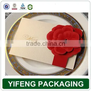 Fancy Handmade Laser Cut Red Chinese Wedding Invitation Card thumbnail-3